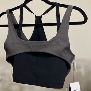 Nike Yoga Indy Bra. XL. Gray/Black. NWT
